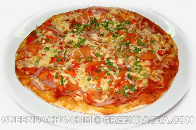 Рецепт - пицца по домашнему.