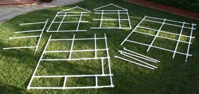 Навес из труб ПВХ.