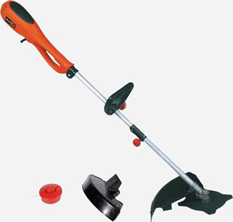 Двигатель триммера расположен сверху.